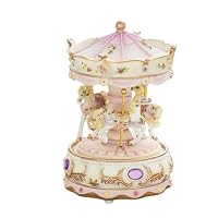 オルゴール メリーゴーランド アンティーク 回転木馬 赤 ラピュタ 君をのせて Amazon.co.jp: JQQJ回転木馬 オルゴール メリーゴーランド